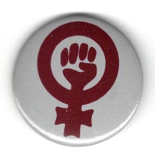 Women symbol with raised - symbol,
